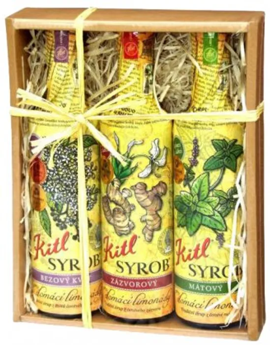 Kitl Dárkové balení Bez + Zázvor + Máta 3 x 500 ml